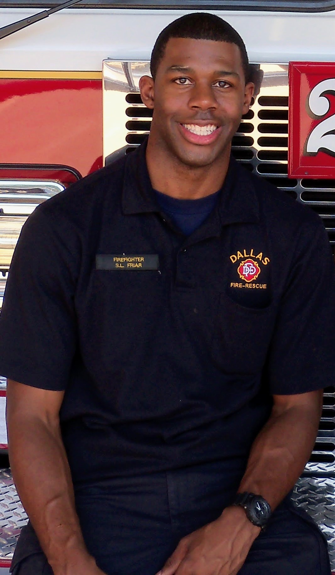 Instructor portrait in Dallas Fire-Rescue uniform